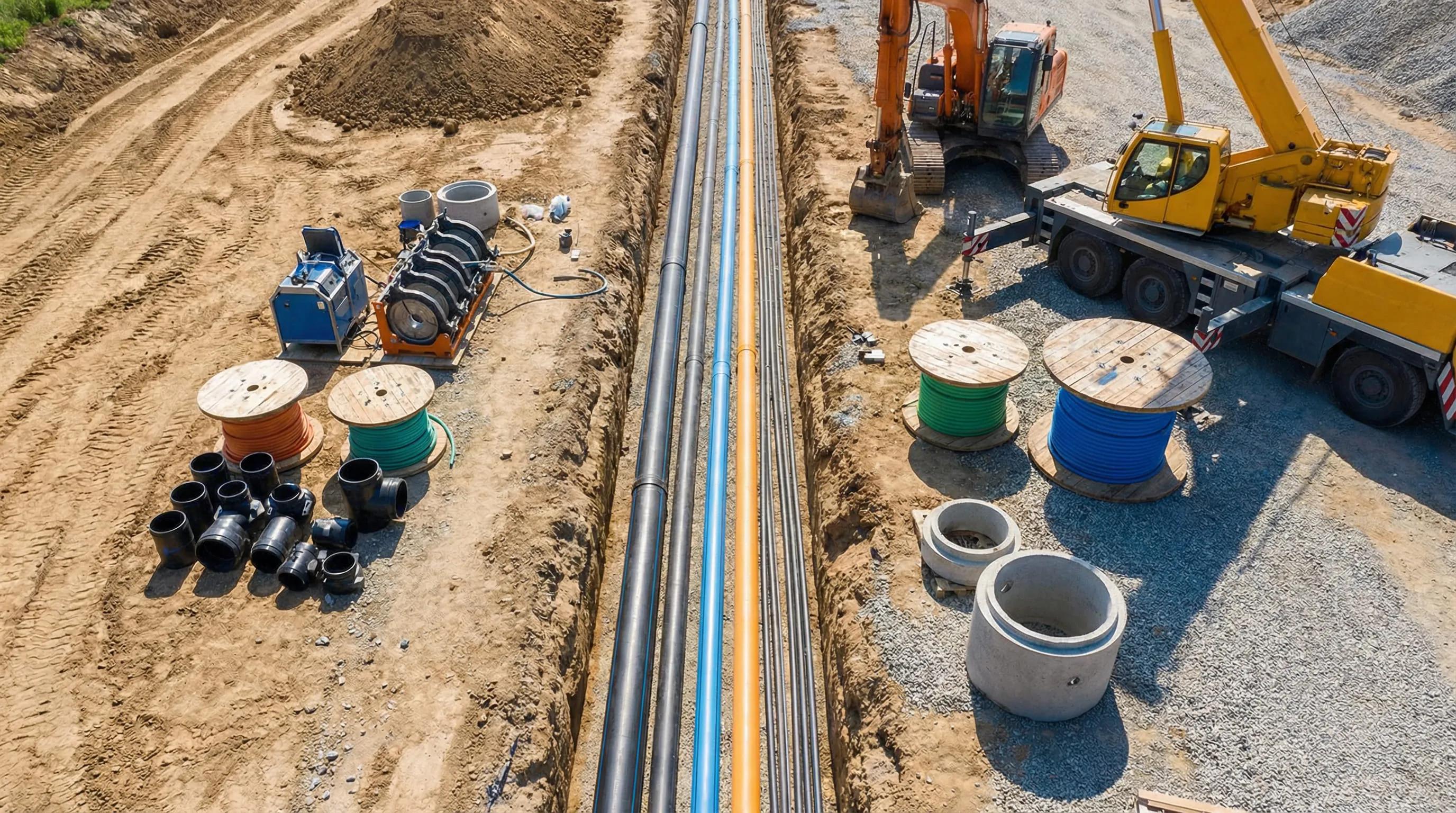 Монтаж наружных инженерных систем